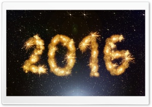 2016 Happy New Year Ultra HD Wallpaper for 4K UHD Widescreen desktop, tablet & smartphone