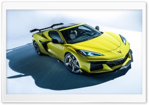 2023 Yellow Chevrolet Corvette Z06 4K UHD Wallpaper for Widescreen and UltraWide Desktop, UltraHD TV, Smartphone, Tablet