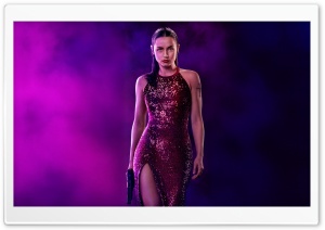 2025, Ana de Armas, Eve, Ballerina Movie, Purple 4K UHD Wallpaper for Widescreen and UltraWide Desktop, UltraHD TV, Smartphone, Tablet