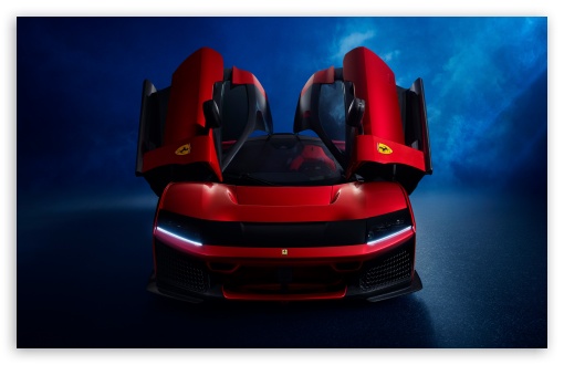 2025 Ferrari F80 Hybrid Supercar with Doors Open UltraHD Wallpaper for UHD 16:9 ; HD 16:9 ; UltraWide 21:9 24:10 ; Widescreen 16:10 5:3 ; Fullscreen 4:3 5:4 3:2 ; Tablet 1:1 ;