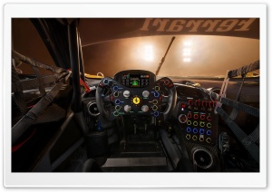 2026 Ferrari 296 GT3 Evo Racing Supercar Interior 4K UHD Wallpaper for Widescreen and UltraWide Desktop, UltraHD TV, Smartphone, Tablet