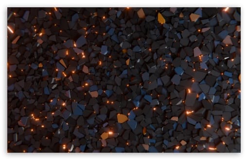 3D Abstract Broken Black Gravel Orange Glowing UltraHD Wallpaper for UHD 16:9 ; HD 16:9 ; UltraWide 21:9 24:10 32:9 32:10 ; Widescreen 16:10 ; Tablet 1:1 ; Mobile 9:16 9:19.5 9:20 ; Dual 16:10 16:9 ;