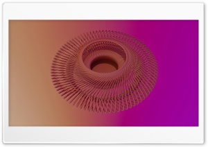 3D Abstract Magenta-Brown Spiral Torus 4K UHD Wallpaper for Widescreen and UltraWide Desktop, UltraHD TV, Smartphone, Tablet
