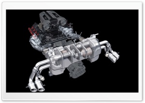 3D Audi Engine Ultra HD Wallpaper for 4K UHD Widescreen desktop, tablet & smartphone