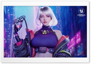 3D Blonde Girl, Unreal Engine Art 4K UHD Wallpaper for Widescreen and UltraWide Desktop, UltraHD TV, Smartphone, Tablet