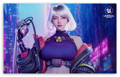 3D Blonde Girl, Unreal Engine Art UltraHD Wallpaper for UHD 16:9 ; HD 16:9 ; UltraWide 21:9 24:10 ; Widescreen 16:10 5:3 ; Fullscreen 3:2 ;