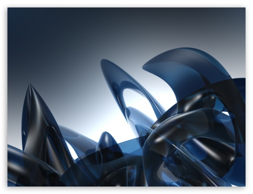 3D Blue Abstract Art UltraHD Wallpaper for Fullscreen 4:3 ;