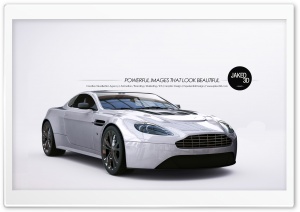3D Car Model - Aston Martin White Car 4K UHD Wallpaper for Widescreen and UltraWide Desktop, UltraHD TV, Smartphone, Tablet