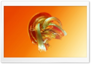 3D Colorful Glass Art, Orange Color Background Ultra HD Wallpaper for 4K UHD Widescreen desktop, tablet & smartphone