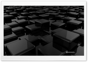 3D Cubes Black Ultra HD Wallpaper for 4K UHD Widescreen desktop, tablet & smartphone