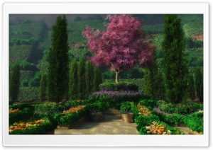 3D Garden Ultra HD Wallpaper for 4K UHD Widescreen desktop, tablet & smartphone