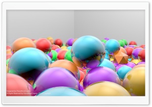 3D Reflection Balls Ultra HD Wallpaper for 4K UHD Widescreen desktop, tablet & smartphone