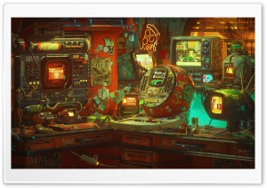 3D Retrofuturistic Tech 4K UHD Wallpaper for Widescreen and UltraWide Desktop, UltraHD TV, Smartphone, Tablet