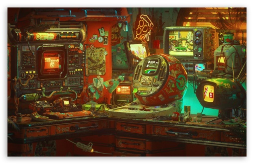 3D Retrofuturistic Tech UltraHD Wallpaper for UHD 16:9 ; HD 16:9 ; UltraWide 21:9 24:10 32:9 32:10 ; Widescreen 16:10 5:3 ; Fullscreen 4:3 5:4 3:2 ; Tablet 1:1 ; Mobile 9:16 10:16 2:3 3:5 3:4 ; Dual 16:10 5:3 16:9 4:3 5:4 3:2 ;
