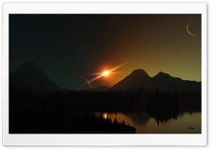 3D Solar Eclipse Ultra HD Wallpaper for 4K UHD Widescreen desktop, tablet & smartphone