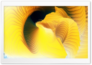 3D Yellow Spiral Ultra HD Wallpaper for 4K UHD Widescreen desktop, tablet & smartphone