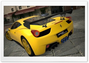 458 Italia Matte Yellow Ultra HD Wallpaper for 4K UHD Widescreen desktop, tablet & smartphone