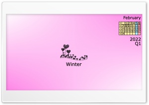4k Calendar 2022 February Quarter 1 Ultra HD Wallpaper for 4K UHD Widescreen desktop, tablet & smartphone