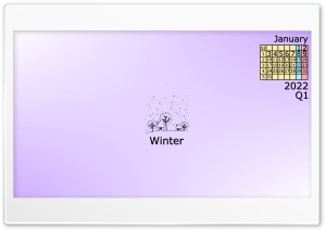 4k Calendar 2022 January Quarter 1 Ultra HD Wallpaper for 4K UHD Widescreen desktop, tablet & smartphone