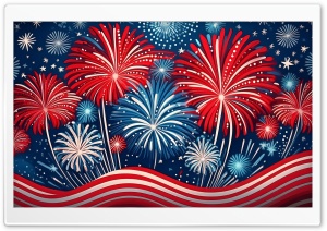 4th of July Celebration Fireworks Ultra HD Wallpaper for 4K UHD Widescreen desktop, tablet & smartphone
