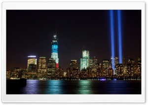 911 Memorial Lights Ultra HD Wallpaper for 4K UHD Widescreen desktop, tablet & smartphone