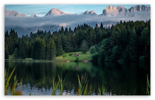 A Cabin by the Lake Amidst Majestic Mountains UltraHD Wallpaper for UHD 16:9 ; HD 16:9 ; UltraWide 21:9 24:10 32:9 32:10 ; Widescreen 16:10 5:3 ; Fullscreen 4:3 5:4 3:2 ; Tablet 1:1 ; Mobile 9:16 9:19.5 9:20 9:21 9:22 10:16 2:3 3:5 3:4 ; Dual 16:10 5:3 16:9 4:3 5:4 3:2 ;