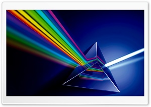 A Dispersive Prism breaking White Light into Spectral Colors Ultra HD Wallpaper for 4K UHD Widescreen Desktop, Lockscreen, Screensaver, TV, Tablet, Smartphone