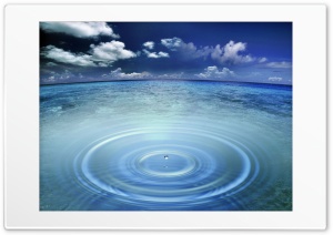 A drop of water in the ocean Ultra HD Wallpaper for 4K UHD Widescreen desktop, tablet & smartphone