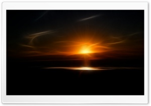 A Fractal Sundown Ultra HD Wallpaper for 4K UHD Widescreen desktop, tablet & smartphone