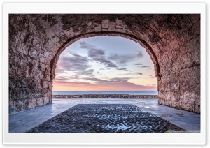 A Window to The Mediterranean Sea, Altafulla Catalonia Ultra HD Wallpaper for 4K UHD Widescreen Desktop, Lockscreen, Screensaver, TV, Tablet, Smartphone