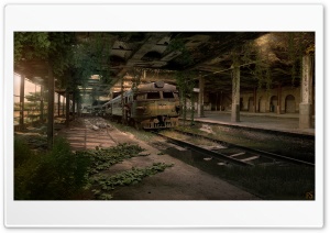 Abandoned Train Station Ultra HD Wallpaper for 4K UHD Widescreen desktop, tablet & smartphone