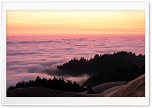 Above the Sea of Fog after Sunset Ultra HD Wallpaper for 4K UHD Widescreen desktop, tablet & smartphone