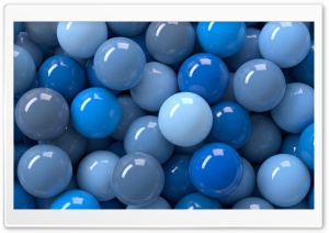 Abstract Blue Glossy Spheres 4K UHD Wallpaper for Widescreen and UltraWide Desktop, UltraHD TV, Smartphone, Tablet
