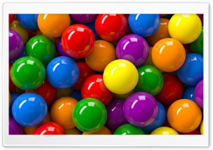 Abstract Glossy Colorful Spheres Background 4K UHD Wallpaper for Widescreen and UltraWide Desktop, UltraHD TV, Smartphone, Tablet