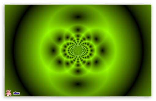 Abstract Green Flower UltraHD Wallpaper for Widescreen 16:10 ;