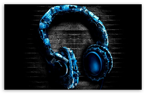 Premium Photo  Beautiful modern headphones connected to player for  listening to music and sound