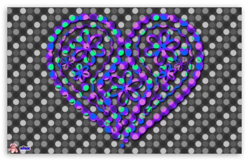 Abstract Heart UltraHD Wallpaper for Widescreen 16:10 ;