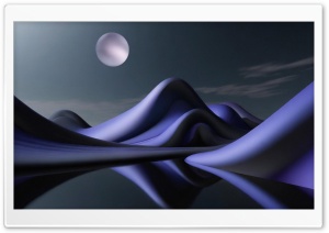 Abstract Landscape, Purple, Moon, Night Ultra HD Wallpaper for 4K UHD Widescreen desktop, tablet & smartphone