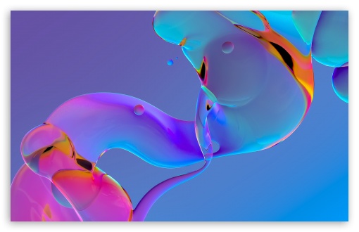 Abstract Liquid Glass Shapes in Vivid Colors UltraHD Wallpaper for UHD 16:9 ; HD 16:9 ; UltraWide 21:9 24:10 32:9 32:10 ; Widescreen 16:10 ; Tablet 1:1 ; Dual 16:10 16:9 ;