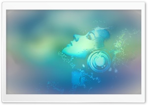 Abstract Music Girl Ultra HD Wallpaper for 4K UHD Widescreen desktop, tablet & smartphone