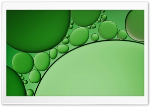 Abstract Oil Droplets, Green Background 4K UHD Wallpaper for Widescreen and UltraWide Desktop, UltraHD TV, Smartphone, Tablet