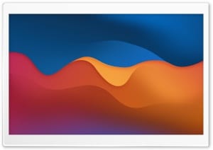 Abstract Orange Blue Pink Wavy Shapes 4K UHD Wallpaper for Widescreen and UltraWide Desktop, UltraHD TV, Smartphone, Tablet