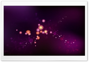 Abstract Purple Flowers Ultra HD Wallpaper for 4K UHD Widescreen desktop, tablet & smartphone