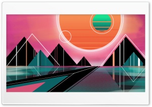 Abstract Pyramids and Sun 4K UHD Wallpaper for Widescreen and UltraWide Desktop, UltraHD TV, Smartphone, Tablet