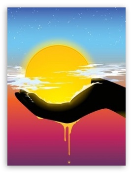 Abstract Sun UltraHD Wallpaper for Mobile 3:4 ;