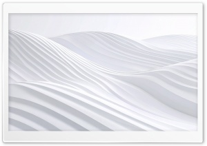 Abstract Waves, White, Aesthetic, Minimalism 4K UHD Wallpaper for Widescreen and UltraWide Desktop, UltraHD TV, Smartphone, Tablet
