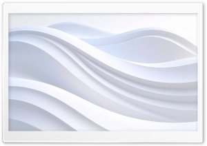 Abstract, White, Aesthetic, Minimalism, Wavy 4K UHD Wallpaper for Widescreen and UltraWide Desktop, UltraHD TV, Smartphone, Tablet