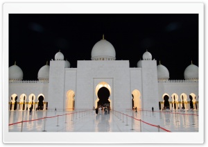 Abu Dhabi Mosque Night [8566432481] Ultra HD Wallpaper for 4K UHD Widescreen desktop, tablet & smartphone