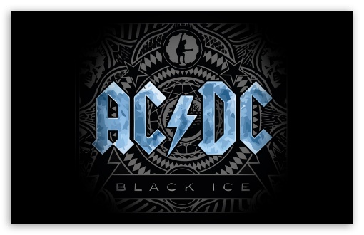 AC/DC Black Ice Concept Art Ultra HD Desktop Background Wallpaper.