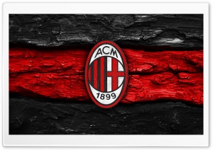 AC Milan Wooden Logo 4K UHD Wallpaper for Widescreen and UltraWide Desktop, UltraHD TV, Smartphone, Tablet